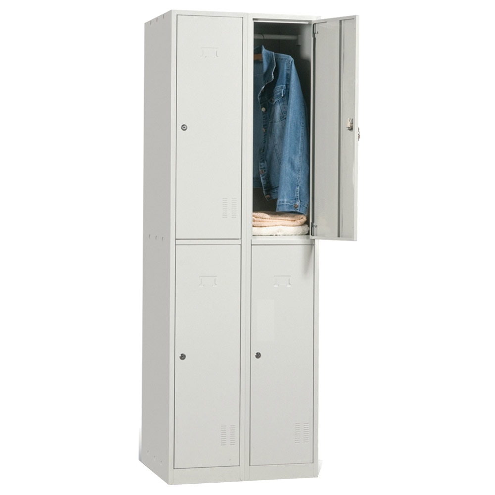 Vestiar metalic (asamblat) cu 4 usi (2x2) 600x500x1800 mm, PLUS