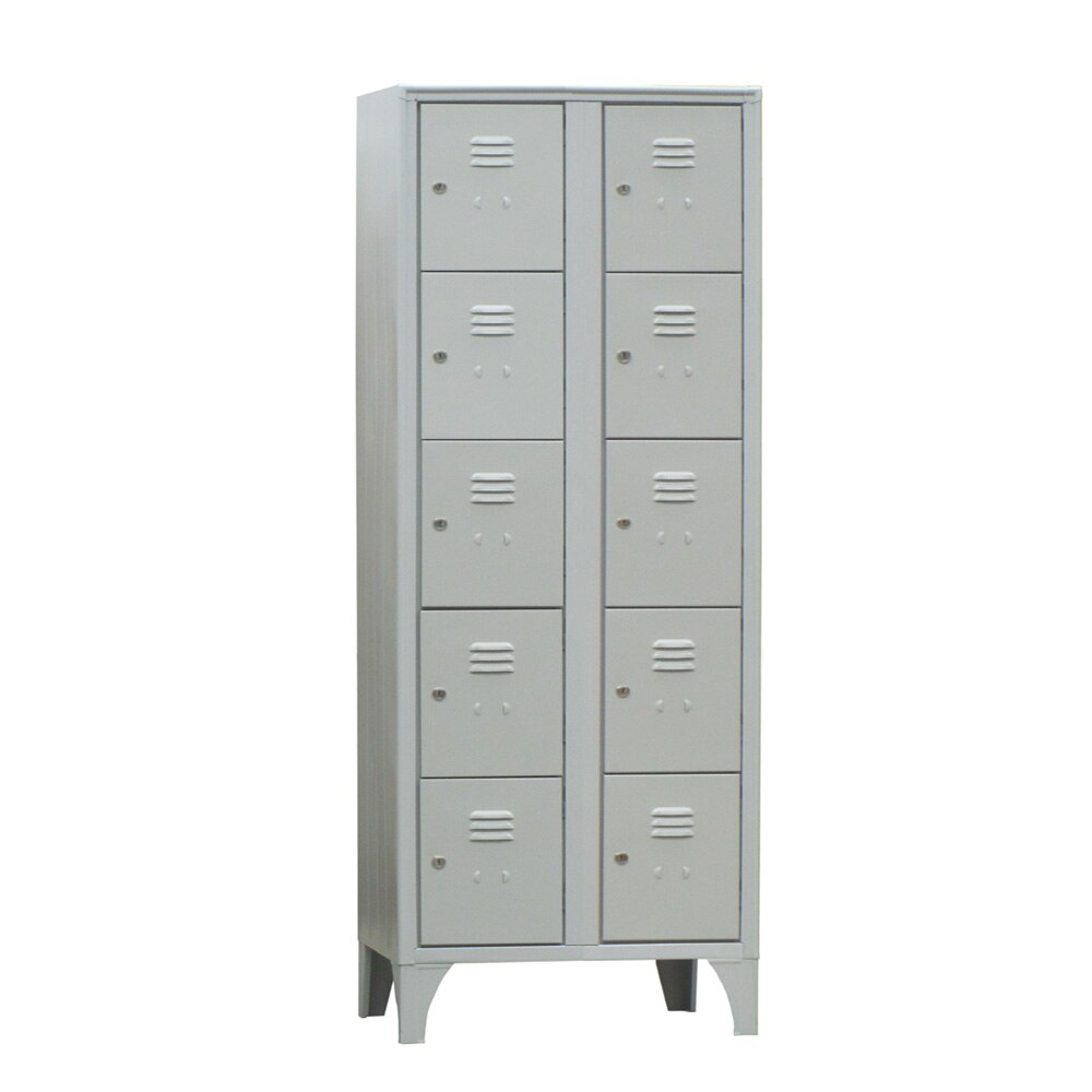 Dulap Vestiar metalic cu picioare si 10 compartimente 170/10, 600x500x1800 mm (LxlxH), Italia