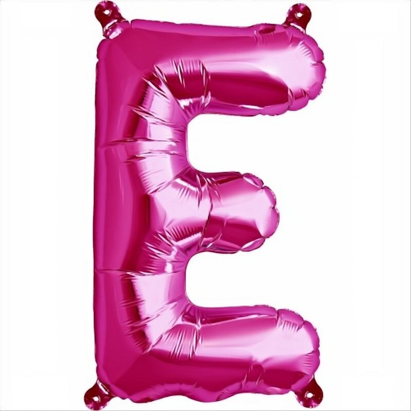Balon folie litera E mini magenta, 41 cm, Northstar