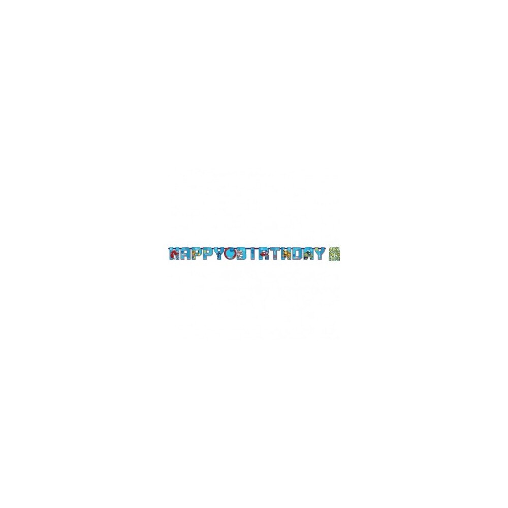 Banner Happy Birthday Transformers cu personalizare