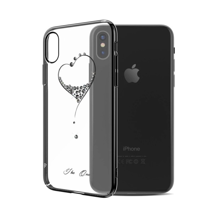Калъф Kingxbar за Apple iPhone X Crystal design - Черен