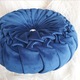 Kerek bársony díszpárna Crystal Premium Blue 33 cm
