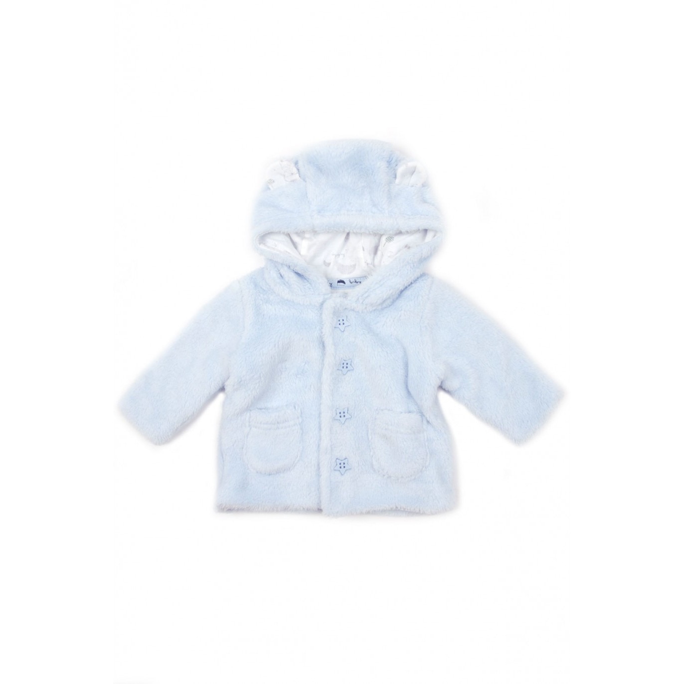 Jacheta pufoasa copii unisex albastru 68-74 6-9 luni