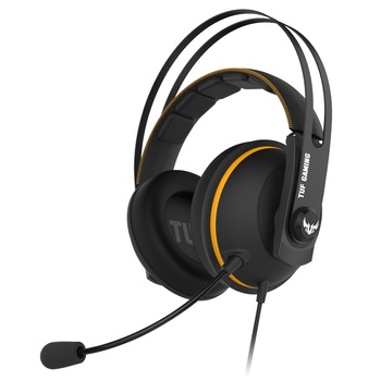 Casti gaming ASUS TUF Gaming H7, sunet surround virtual 7.1, procesor audio USB hardware, difuzoare 53mm, banda de sustinere din otel inoxidabil, compatibile multiplatforma, 3.5mm/USB 2.0, Negru/Galben Casti gaming ASUS TUF Gaming H7, sunet surround virtual 7.1, procesor audio USB hardware, difuzoare 53mm, banda de sustinere din otel inoxidabil, compatibile multiplatforma, 3.5mm/USB 2.0, Negru/Galben