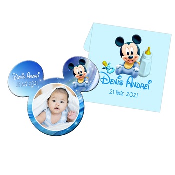 Marturii botez, magnet Mickey Mouse, 9 cm x 8 cm Marturii botez, magnet Mickey Mouse, 9 cm x 8 cm