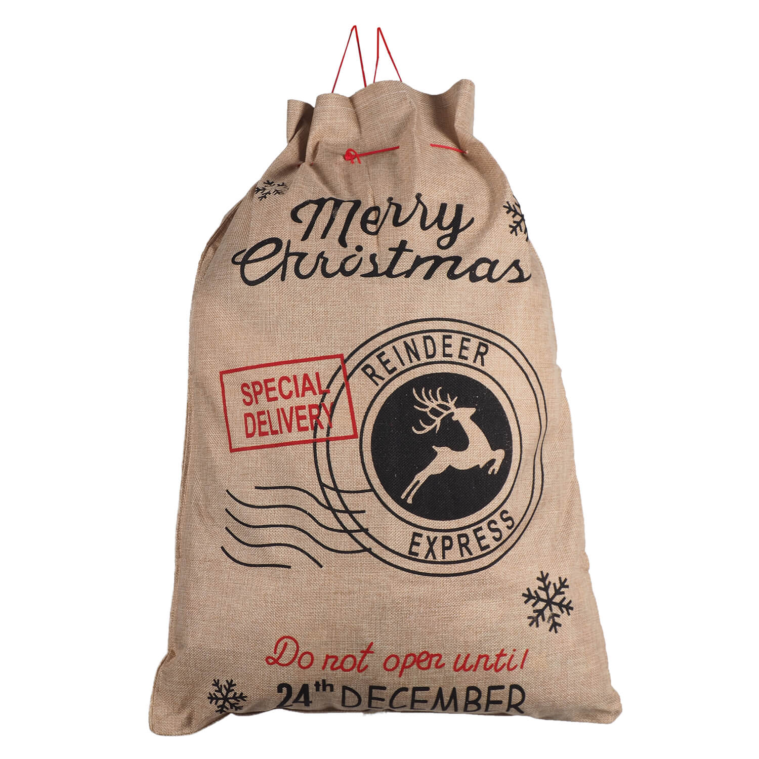 Saculet Holly pentru cadouri 58x69cm, cu mesaj 