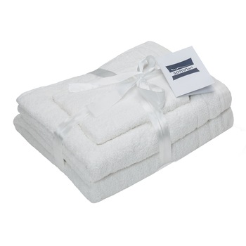 Set 3 prosoape Somnart, 70x140/50x90/30x50 cm, 100% bumbac, 600 gsm, Alb Set 3 prosoape Somnart, 70x140/50x90/30x50 cm, 100% bumbac, 600 gsm, Alb