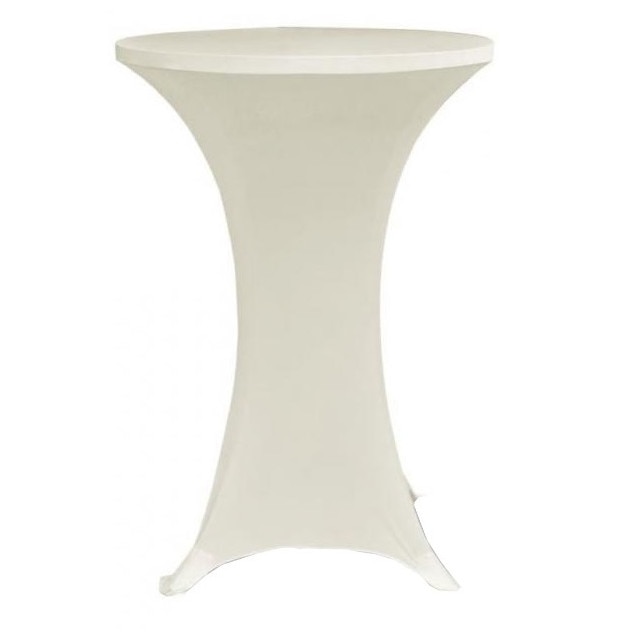 Fata de masa, husa elastica alba RAKI pentru masa coctail,catering, evenimente D80 h110