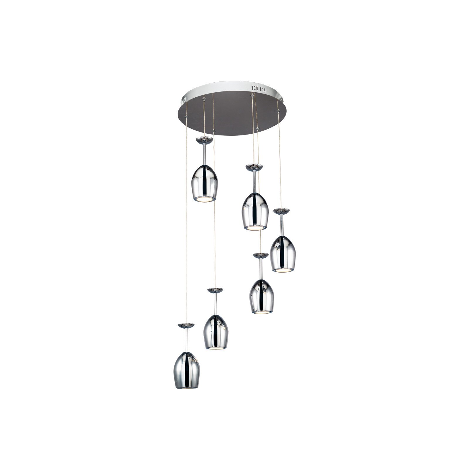 Lustra MERLOT 6x5W LED inclus, crom, metal