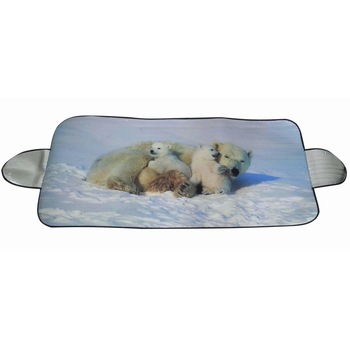 Parasolar pentru parbriz , antiinghet , tip urs polar , cu dimensiunile 150 x 70 cm Parasolar pentru parbriz , antiinghet , tip urs polar , cu dimensiunile 150 x 70 cm