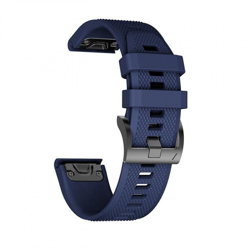 Curea silicon Tech-Protect Smooth Garmin Fenix 3/5X/3HR/5X Plus/6X/6X Pro Navy Blue