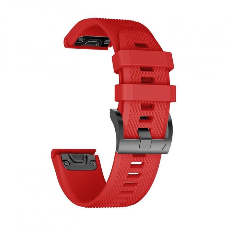 Curea silicon Tech-Protect Smooth Garmin Fenix 5/6/6 Pro Red