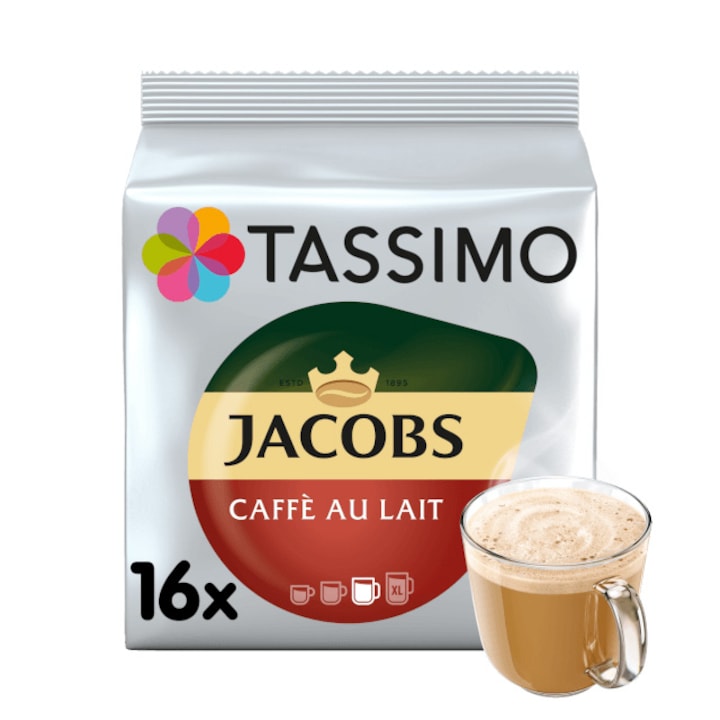Tassimo Jacobs Caffe Au Lait Classico kávékapszula, 16db