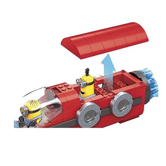 Set de constructie MegaBloks cu Minions, Supervillain Jet Aircraft