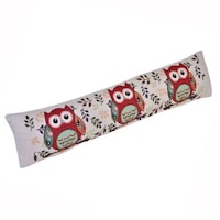 Perna decorativa 3 in 1, functie de protectie impotriva curentului si a vantului, de opritor usa si de decoratie, model cu desene haioase, 90 x 20 cm, Topi Dreams