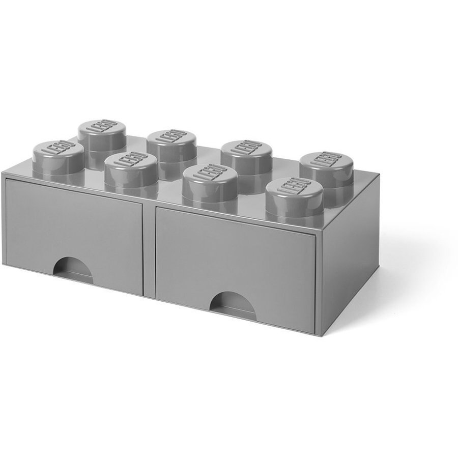 Cutie depozitare LEGO 2x4 cu sertare - gri, Room Copenhagen