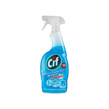 Solutie curatat geamuri cu amoniac Cif Vetri e Superfici Brillianti 750ml Solutie curatat geamuri cu amoniac Cif Vetri e Superfici Brillianti 750ml