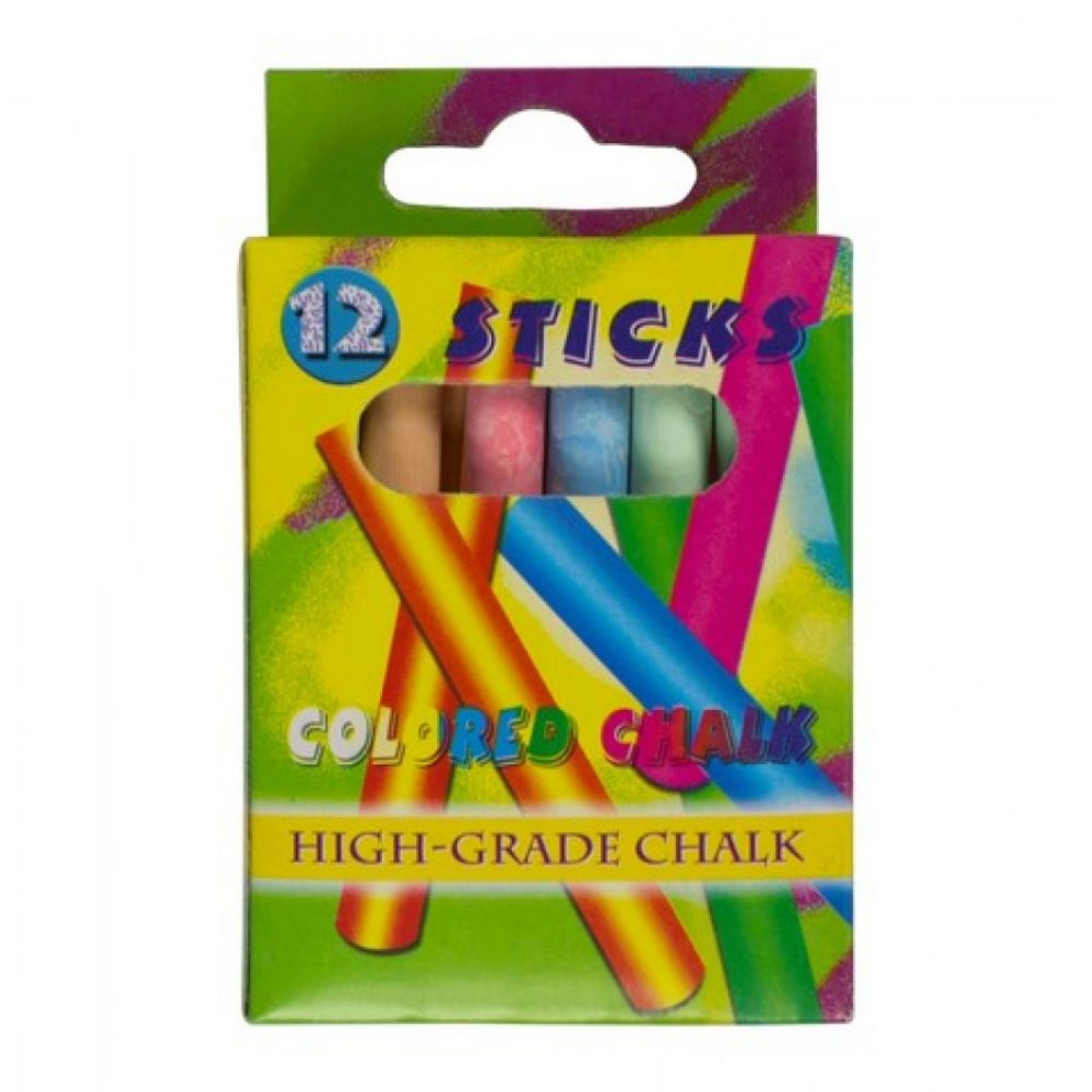 Creta Colorata Rotunda EVOffice, 12 Buc/Set - Creta Scolara