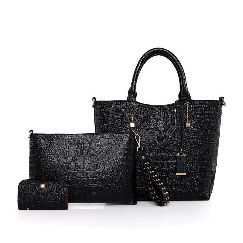 Set 3 Piese Geanta de Dama Office Irene Negru