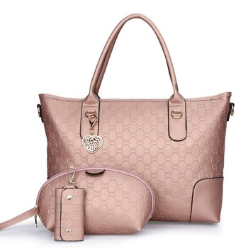 Set 3 Piese Geanta de Dama Office Edmee Roz Set 3 Piese Geanta de Dama Office Edmee Roz