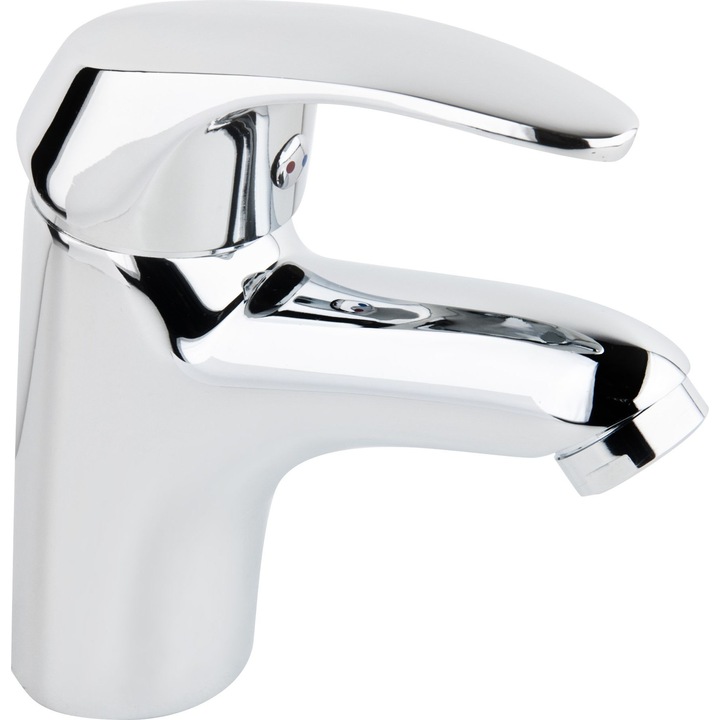 Baterie pentru chiuveta, Kfa, Alama, Argintiu