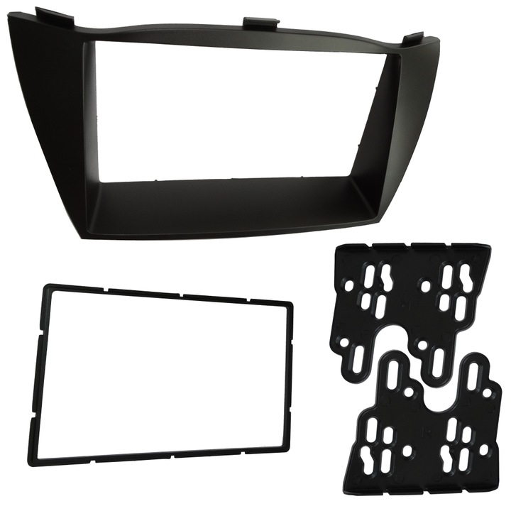 Адаптерна рамка за панел AERZETIX, 2 Din, за Hyundai ix35 2010-2015, Черен