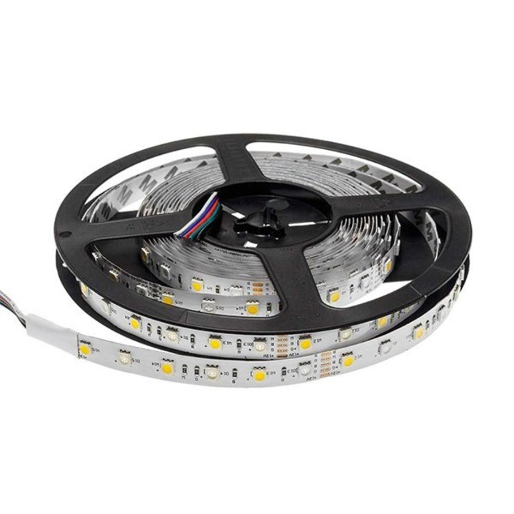 Banda LED 2835, Ledel, 14.4W, IP20, RGB + Lumina Calda, Dimabil, 5 metri