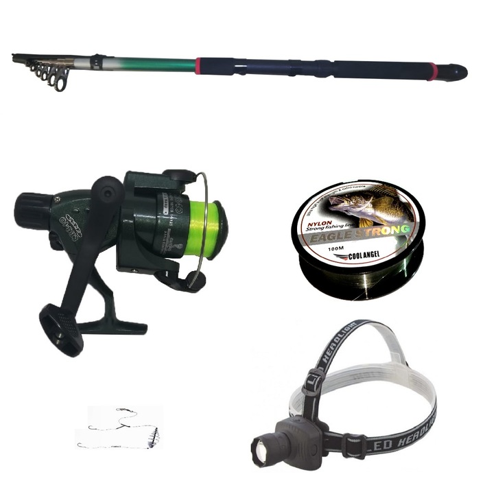 Pachet pescuit sportiv cu lanseta eastshark 3,6m, mulineta CB340 si accesorii