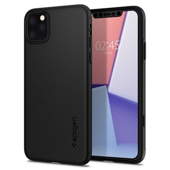 Husa slim Spigen Thin Fit Classic iPhone 11 Pro Max Black Husa slim Spigen Thin Fit Classic iPhone 11 Pro Max Black