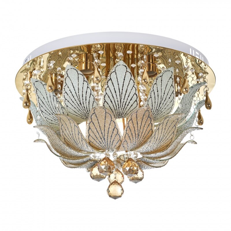 Plafoniera EL 1831/50 GD, 6xE27+LED RGB, Auriu