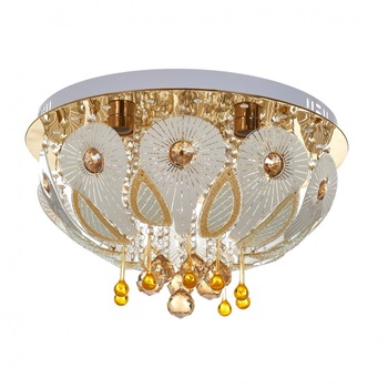 Plafoniera EL 1834/50 GD, 6xE27+LED RGB, Auriu Plafoniera EL 1834/50 GD, 6xE27+LED RGB, Auriu