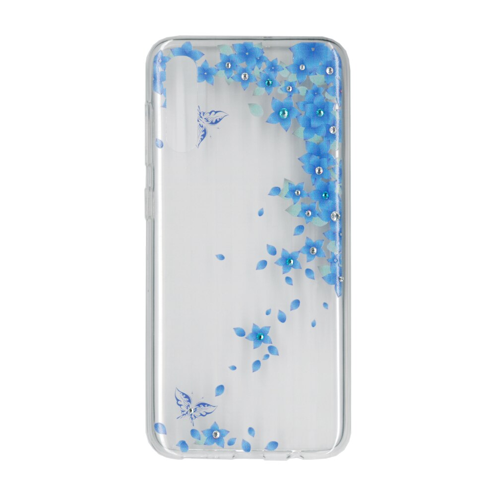 Husa silicon motiv floral si cristal, pentru Samsung Galaxy A50, M3