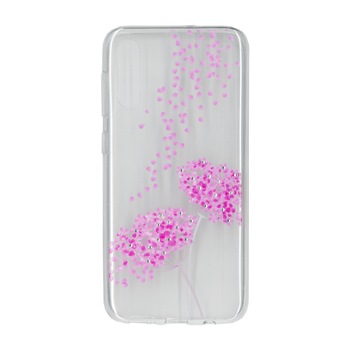Husa silicon motiv floral si cristal, pentru Samsung Galaxy A50, M4 Husa silicon motiv floral si cristal, pentru Samsung Galaxy A50, M4