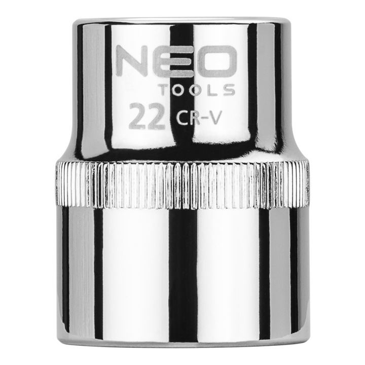 Tubulara hexagonala, 6 puncte de priza, 1/2", 22 mm, Neo 08-022