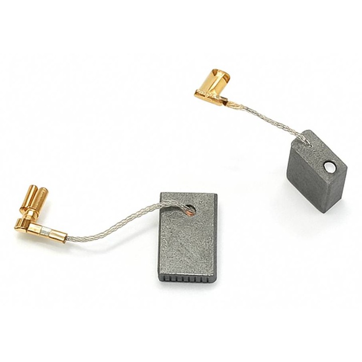 Комплект 2 бр., Въглено-графитна четка, Изключваща, С извод и накрайник, Каб.обувка, 5x11x16mm