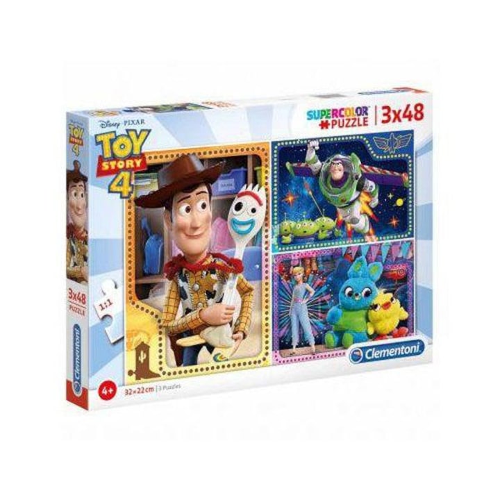 Puzzle Disney Toy Story, 3 x 48 db-os, 32x22cm, Fekete