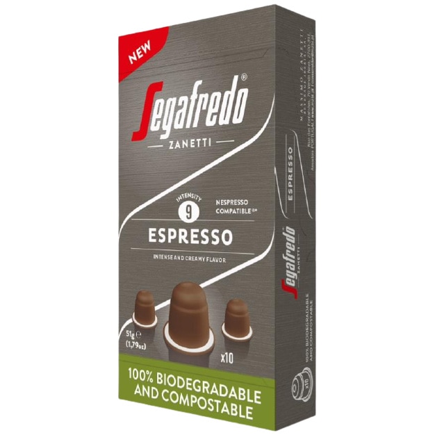 Capsule cafea Segafredo Espresso, compatibile Nespresso, 10 x 5.1 g