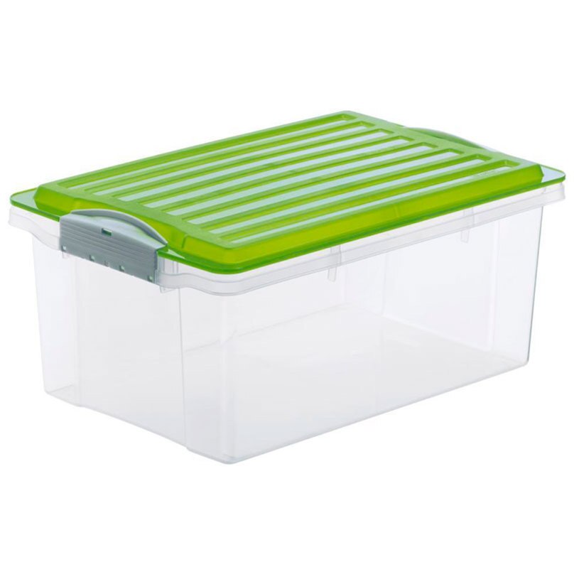 Cutie depozitare ROTHO Mark.B7, Cu capac, Plastic, Transparent, 13 l, 39.5X27.5X18 cm