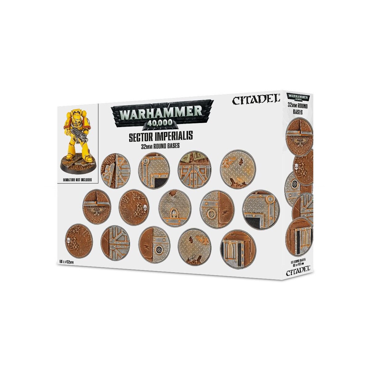 Pachet Baze pentru Miniaturi Warhammer 40k, Citadel, 32mm Round Bases Sector Imperialis