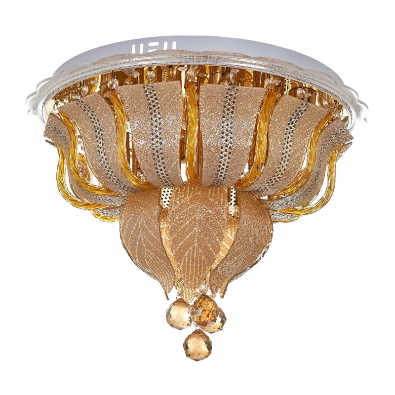 Plafoniera EL 1832/50 GD, 6xE27+LED RGB, Auriu