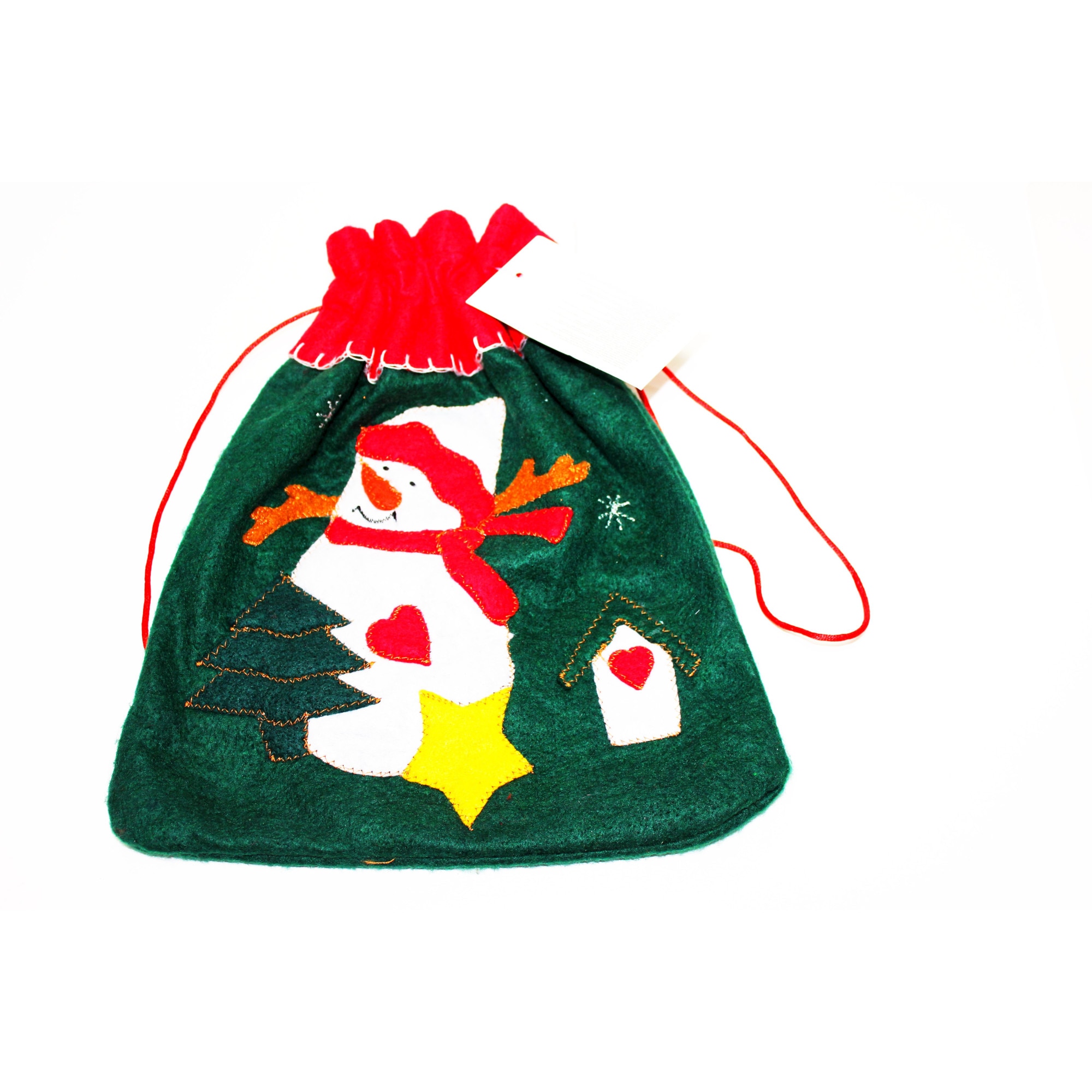 Saculet cu mos nicolae de culoare alb/rosu, Brauns-Heitmann, 1 bucata, 24.5 cm