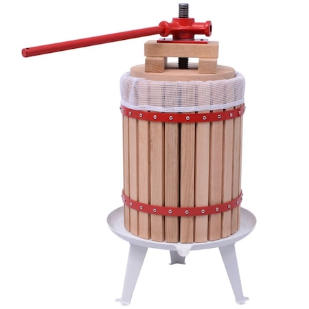 Presa struguri, vidaXL, Lemn de stejar, 18L
