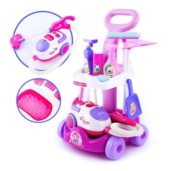 Set de Rol Multifunctional 2 in 1, Fun&Clean, Carucior de Curatenie cu Aspirator Functional, Mop, Perie, Matura, si Accesorii de Curatat, Creativ si Interactiv, Fun&Clean Set de Rol Multifunctional 2 in 1, Fun&Clean, Carucior de Curatenie cu Aspirator Functional, Mop, Perie, Matura, si Accesorii de Curatat, Creativ si Interactiv, Fun&Clean