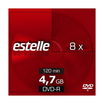 Disc DVD-R capacitate 4.7GB estelle cu carcasa slim Disc DVD-R capacitate 4.7GB estelle cu carcasa slim