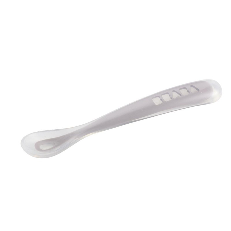 Set lingurite Rainbow ergonomice Beaba, material silicon, 4 bucati/set, 4 luni+