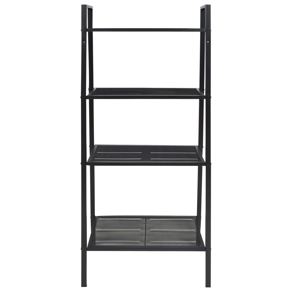 Biblioteca tip scara vidaXL, Metal, 62 x 35.5 x 148 cm, Negru