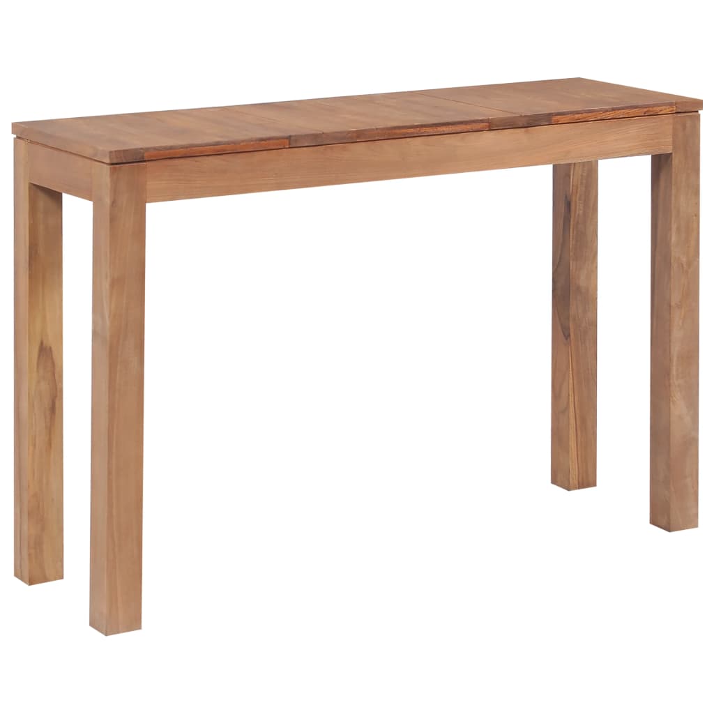 Masa consola din lemn masiv de tec, vidaXL, Maro, 110x35x76 cm