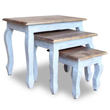 Set de 3 mese laterale suprapuse, vidaXL, Maro, 60 x 37 x 48 cm Set de 3 mese laterale suprapuse, vidaXL, Maro, 60 x 37 x 48 cm