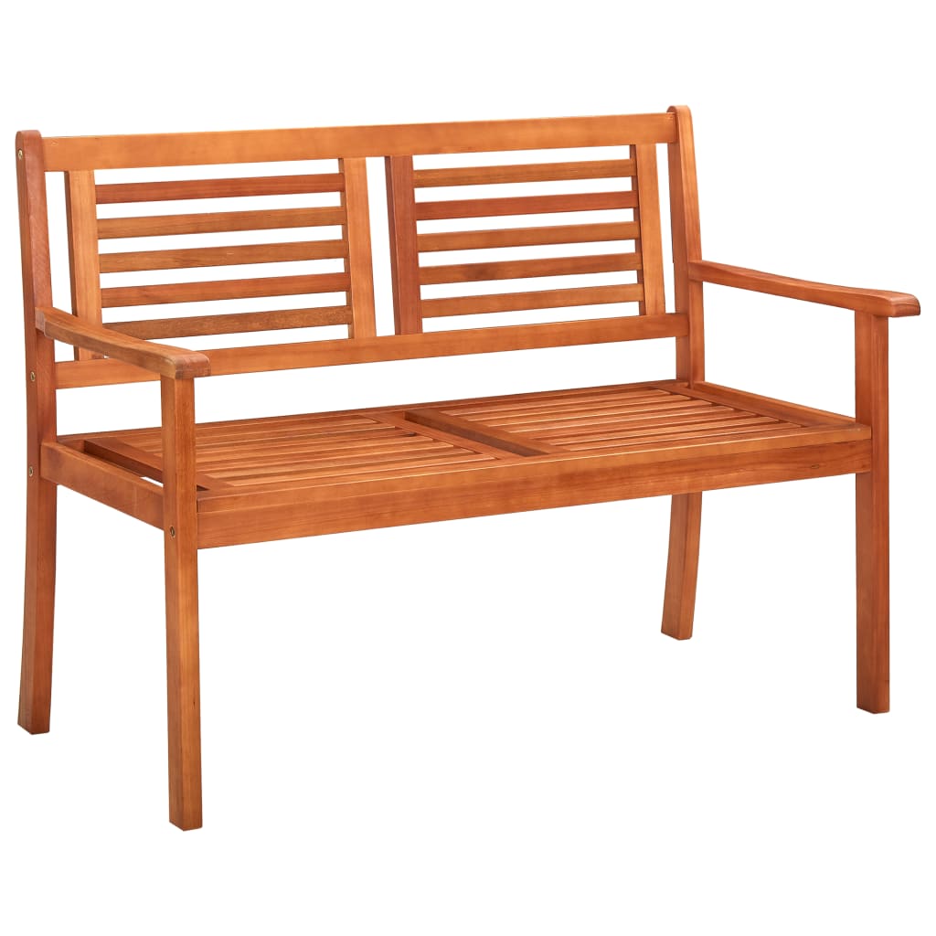Banca de gradina, vidaXL, 120 x 60 x 89 cm, Maro, Lemn de eucalipt
