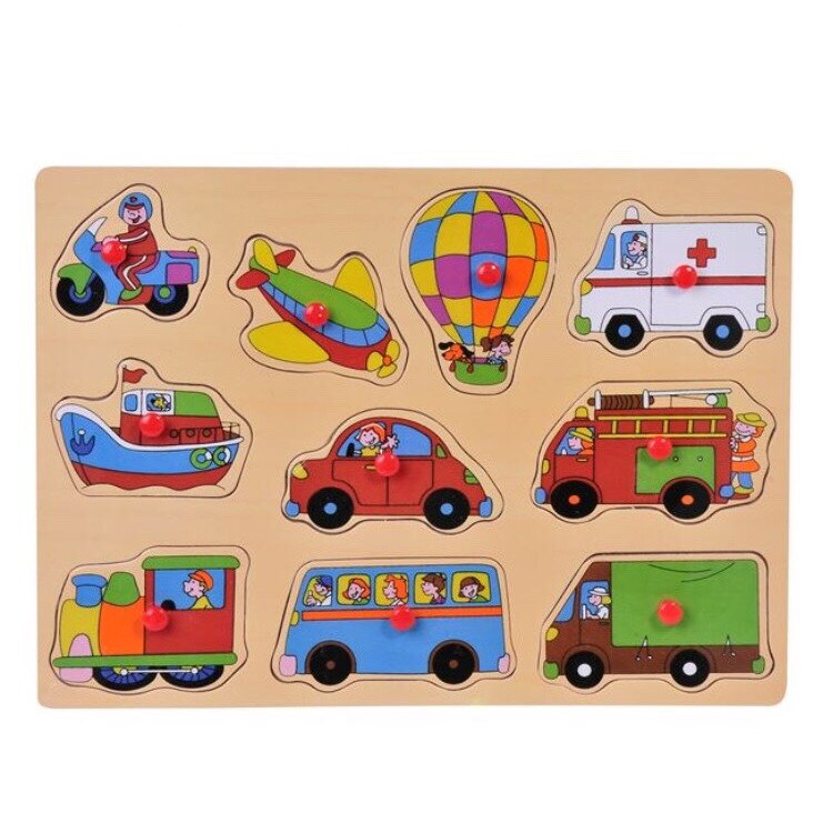 Puzzle din lemn invata masinile ,pentru copii ,ATS